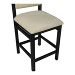 Roundhill Vegan Leather Upholstered Counter Stool in Taupe