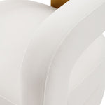 Amirah Velvet Lounge Chair in White