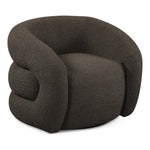 Roxbury Boucle Fabric Upholstered Swivel Accent Chair in Brown