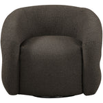 Roxbury Boucle Fabric Upholstered Swivel Accent Chair in Brown