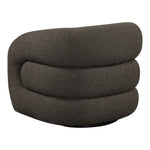 Roxbury Boucle Fabric Upholstered Swivel Accent Chair in Brown