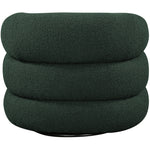 Roxbury Boucle Fabric Upholstered Swivel Accent Chair in Green