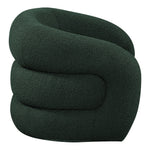 Roxbury Boucle Fabric Upholstered Swivel Accent Chair in Green