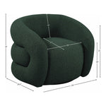 Roxbury Boucle Fabric Upholstered Swivel Accent Chair in Green