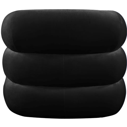 Roxbury Velvet Upholstered Accent Chair in Black