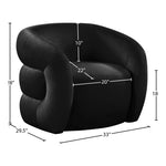 Roxbury Velvet Upholstered Accent Chair in Black