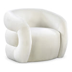 Roxbury Velvet Upholstered Accent Chair in Cream