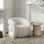 Roxbury Velvet Upholstered Accent Chair in Cream