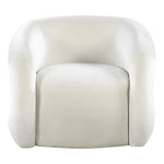 Roxbury Velvet Upholstered Accent Chair in Cream