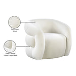 Roxbury Velvet Upholstered Accent Chair in Cream