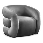 Roxbury Velvet Upholstered Accent Chair in Grey