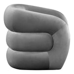 Roxbury Velvet Upholstered Accent Chair in Grey