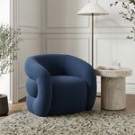 Roxbury Velvet Upholstered Accent Chair in Navy
