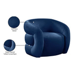 Roxbury Velvet Upholstered Accent Chair in Navy