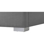 Royce Linen Textured King Bed (3 Boxes) in Grey