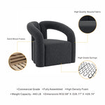 Darian Boucle Lounge Chair in Black