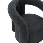 Darian Boucle Lounge Chair in Black