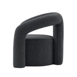 Darian Boucle Lounge Chair in Black