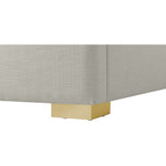 Royce Linen Textured Queen Bed (3 Boxes) in Beige