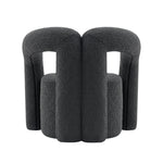 Darian Boucle Lounge Chair in Black