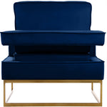 Noah Velvet Upholstered Accent Chair (511-) in Navy