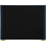 Royce Linen Textured Queen Bed (3 Boxes) in Navy