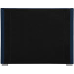 Royce Linen Textured Queen Bed (3 Boxes) in Navy