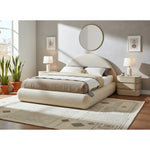 Rudy Teddy Fabric Upholstered King Bed in Beige