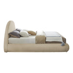 Rudy Teddy Fabric Upholstered King Bed in Beige