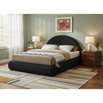 Rudy Teddy Fabric Upholstered King Bed in Black