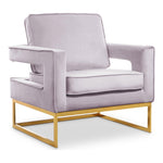 Noah Velvet Upholstered Accent Chair (511-) in Pink