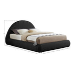 Rudy Teddy Fabric Upholstered King Bed in Black