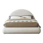 Rudy Teddy Fabric Upholstered King Bed in Cream
