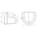Darian Boucle Lounge Chair in White
