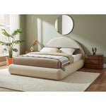Rudy Teddy Fabric Upholstered Queen Bed in Beige