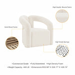 Darian Boucle Lounge Chair in White