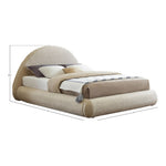 Rudy Teddy Fabric Upholstered Queen Bed in Beige