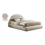 Rudy Teddy Fabric Upholstered Queen Bed in Beige