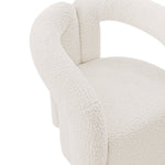 Darian Boucle Lounge Chair in White