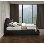 Rudy Teddy Fabric Upholstered Queen Bed in Black
