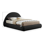 Rudy Teddy Fabric Upholstered Queen Bed in Black