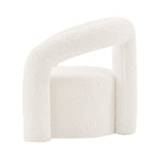 Darian Boucle Lounge Chair in White