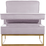 Noah Velvet Upholstered Accent Chair (511-) in Pink
