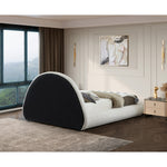Rudy Teddy Fabric Upholstered Queen Bed in Cream