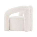 Darian Boucle Lounge Chair in White