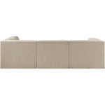 Rummi Velvet Performance Fabric Upholstered 4pc. Modular Sectional in Beige