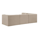Rummi Velvet Performance Fabric Upholstered 4pc. Modular Sectional in Beige
