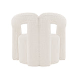 Darian Boucle Lounge Chair in White