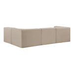 Rummi Velvet Performance Fabric Upholstered 4pc. Modular Sectional in Beige