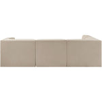 Rummi Velvet Performance Fabric Upholstered 4pc. Modular Sectional in Beige